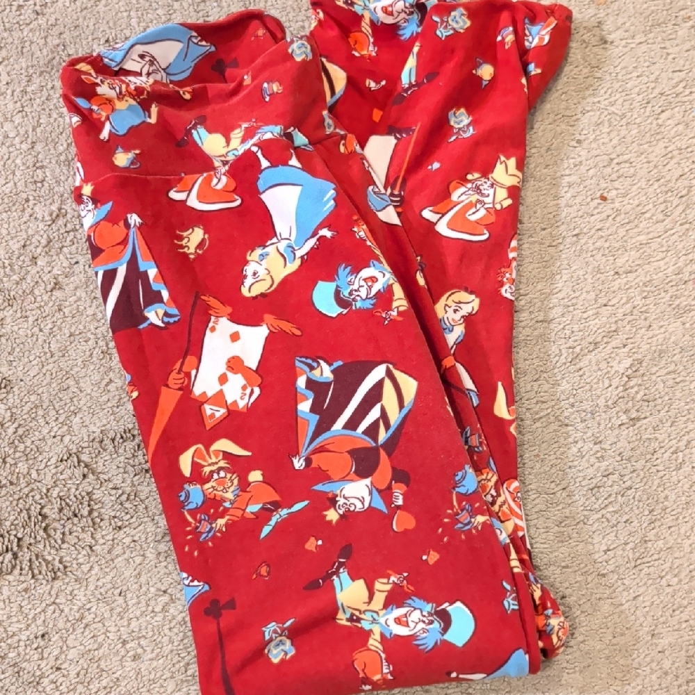 Lularoe Disney Alice In Wonderland Leggings